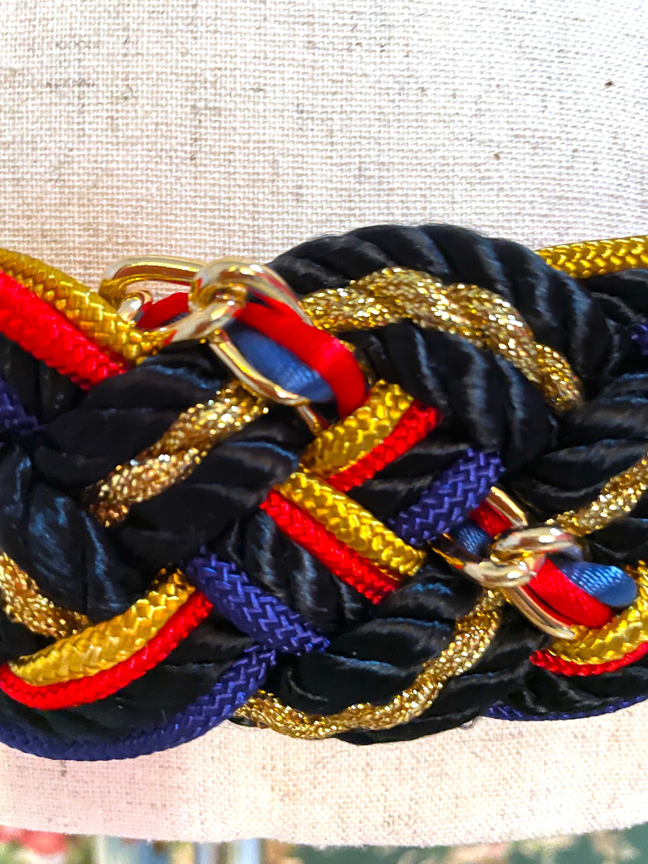 Vintage 80’s Braided Nylon Belt with Back Closure Shop THRILLING