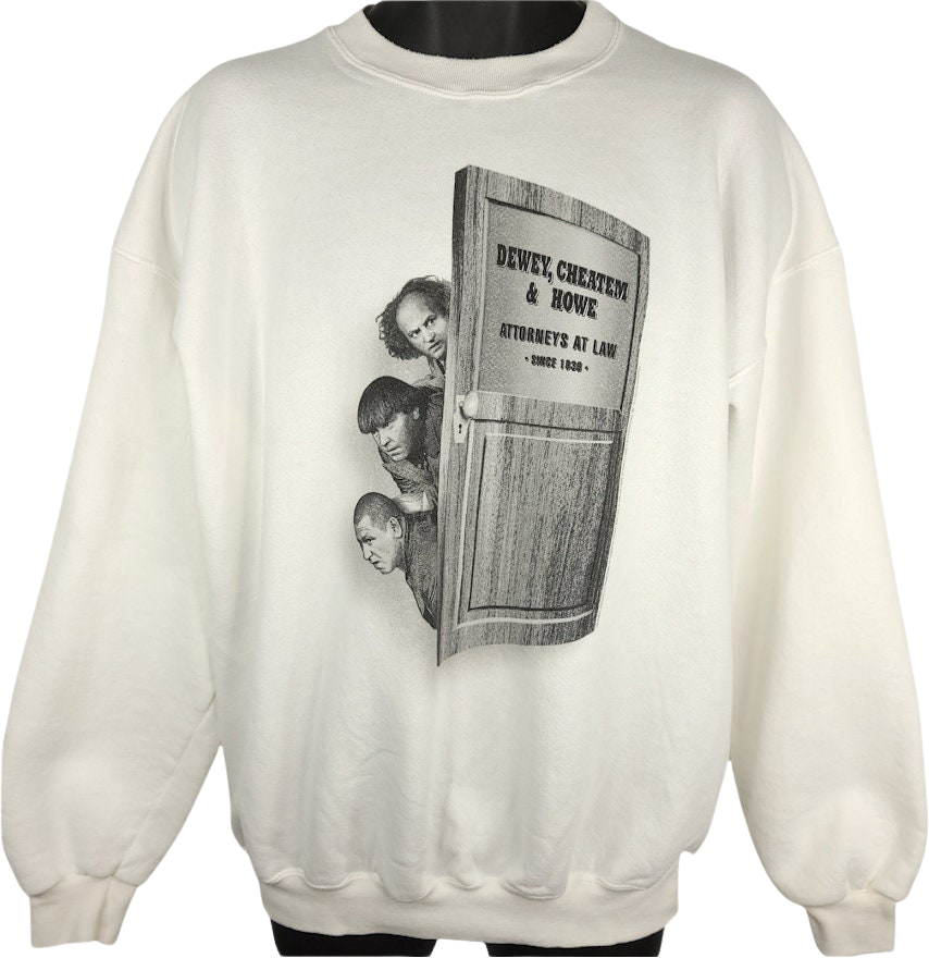 The Three Stooges Sweatshirt Vintage 90s Dewey Cheatem and Howe Attorneys  Made In Usa Men's Size Xl by Stantee