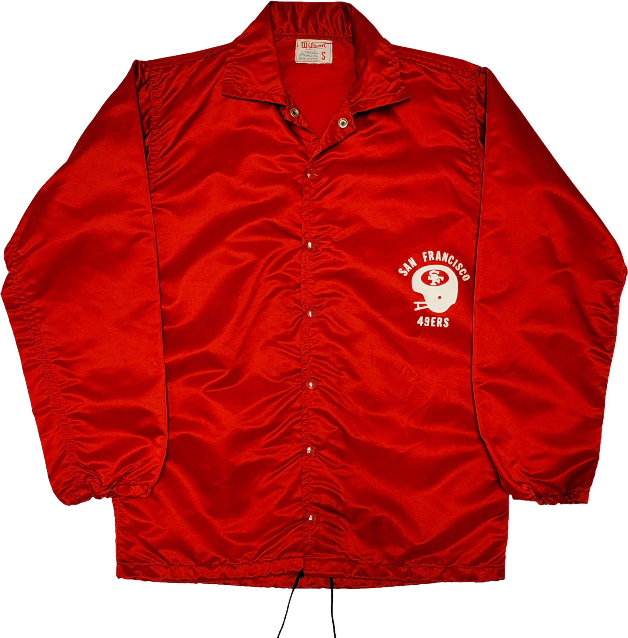 San Francisco 49ers: 1980's Blackout Satin Reverse Spellout Proline St –  National Vintage League Ltd.