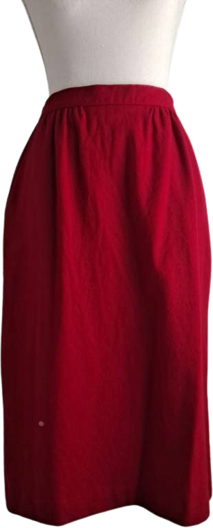 Vintage 70's deals Koret Red Wool Pleated Skirt