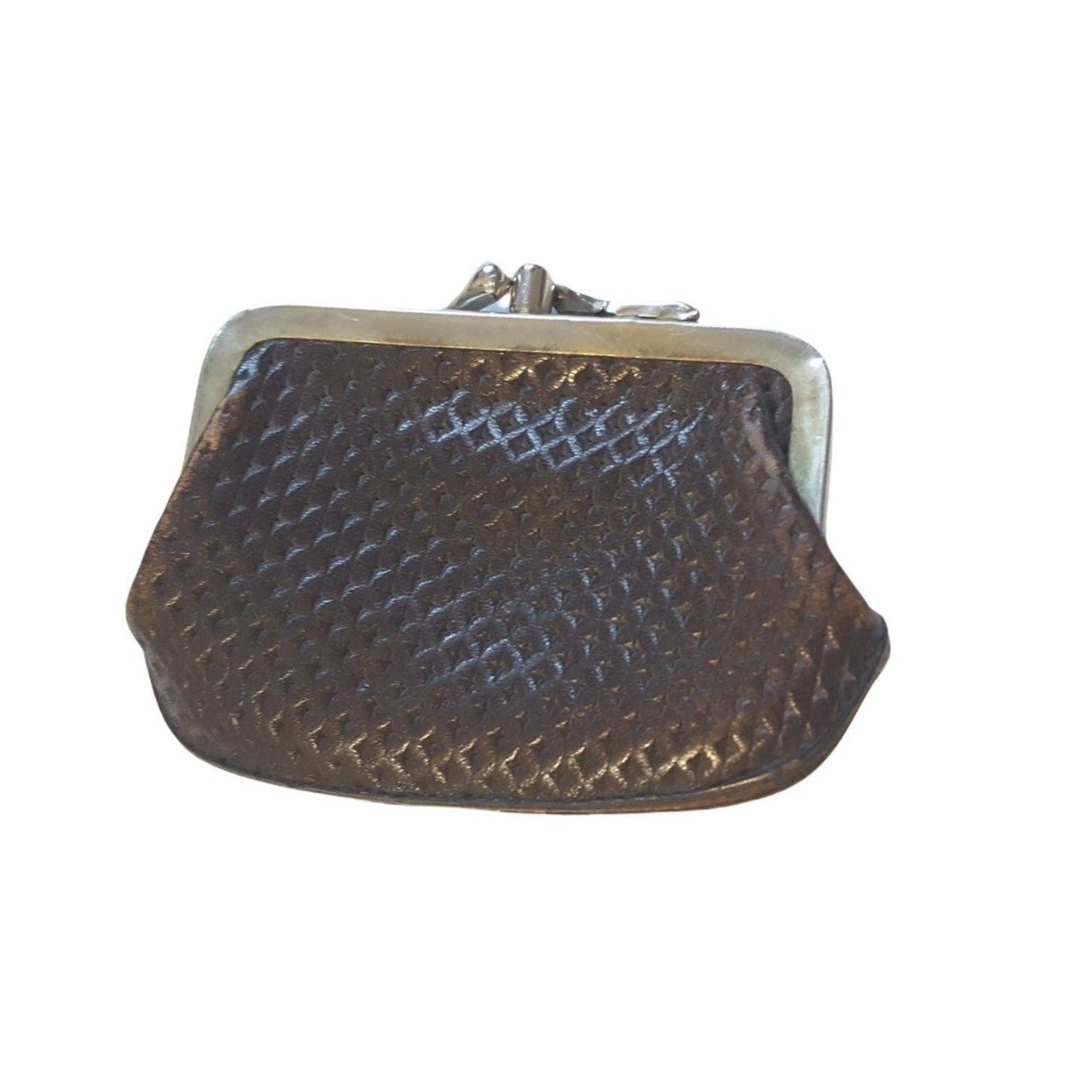 Dual Clasp Leather Coin Purse - Change Purse - Small Purse - Easy
