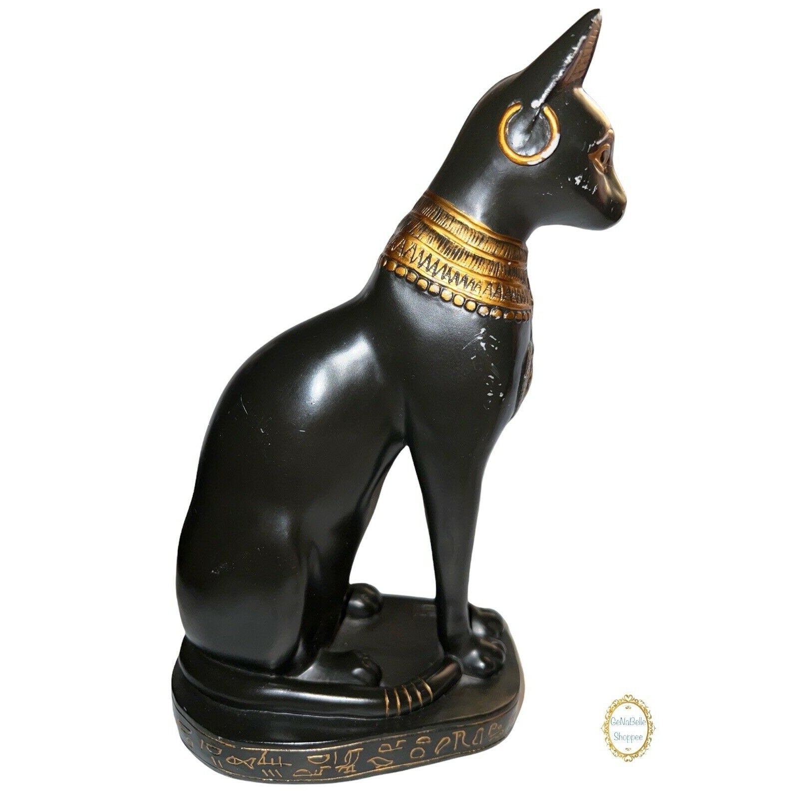 Vintage 2000 Veronese Egyptian Goddess Bastet Cat Statue Halloween 