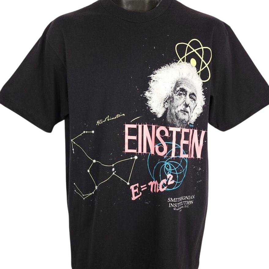 Albert Einstein T-Shirt Vintage 80s Smithsonian Institution Made