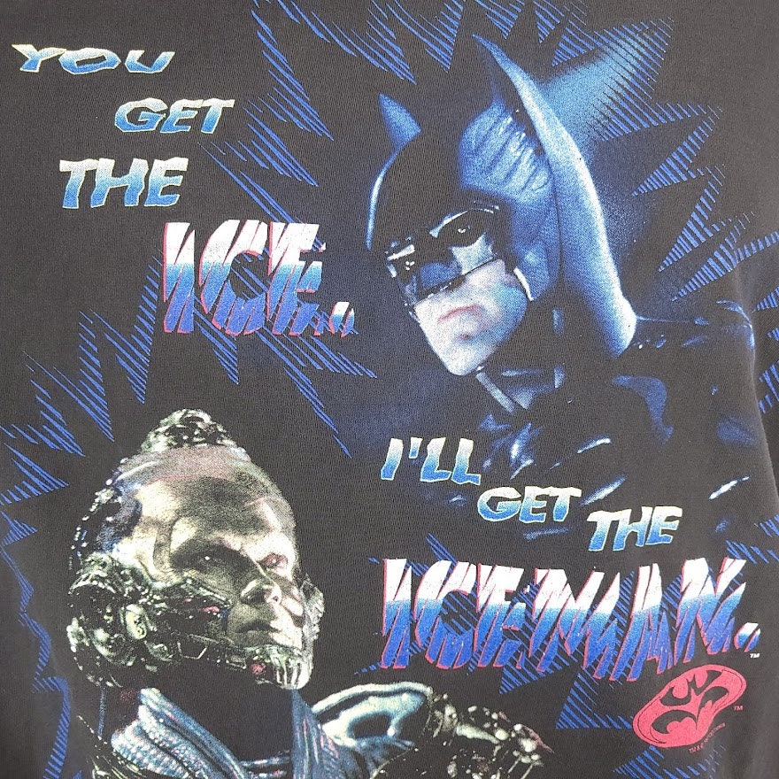 Batman and Robin T-Shirt Vintage 90s 1997 Mr Freeze Arnold