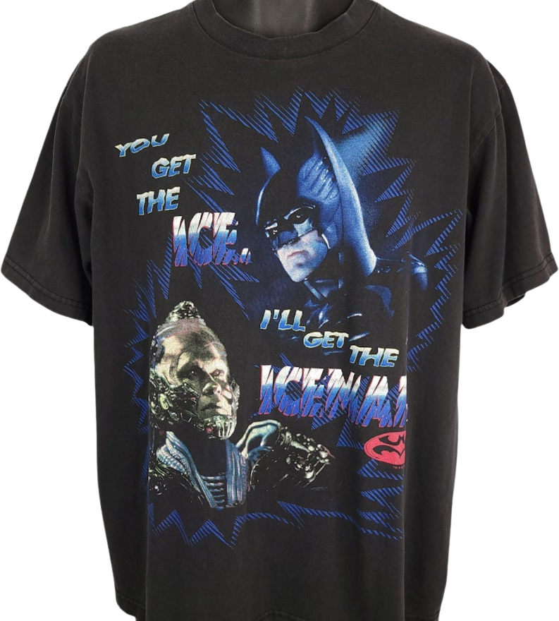 Batman and Robin T-Shirt Vintage 90s 1997 Mr Freeze Arnold Schwarzenegger  Men's Size Large by DC Comics