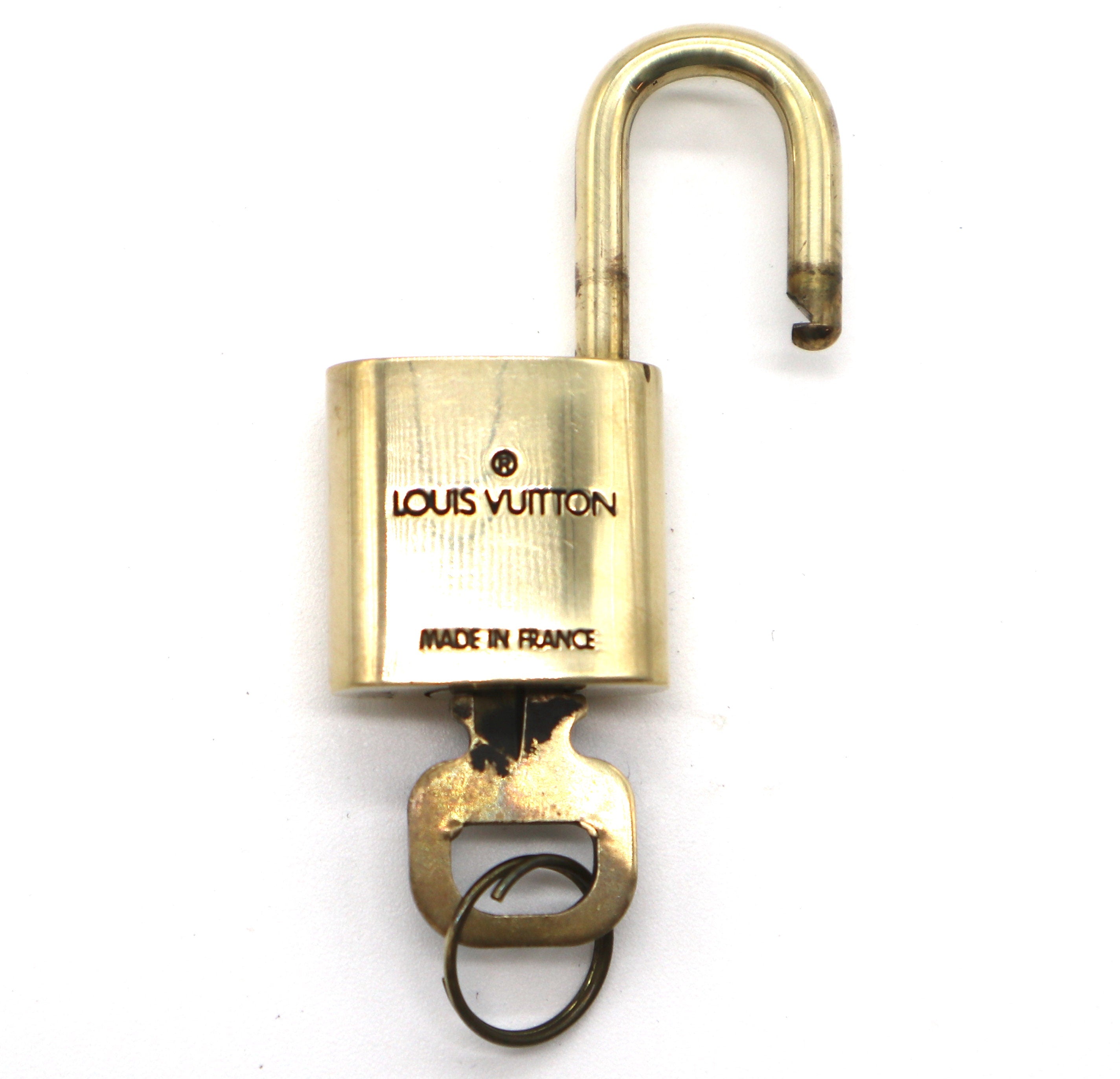 Louis Vuitton Padlock For Speedy Alma Bag Goldtone One Set Authentic Lock  & Key