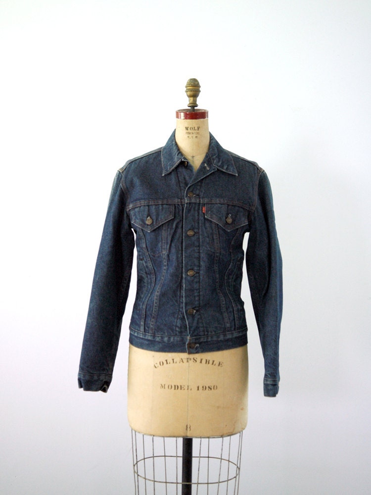 Vintage 70s Levis Denim Jacket Blanket Lined Flannel Lined Jean by
