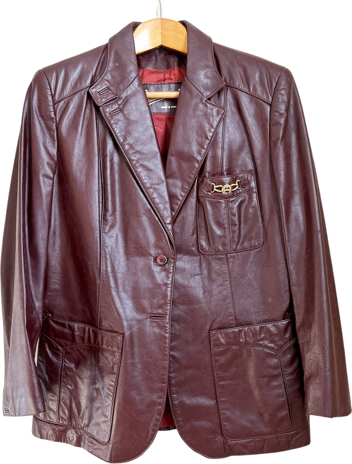 Aigner sales leather coat