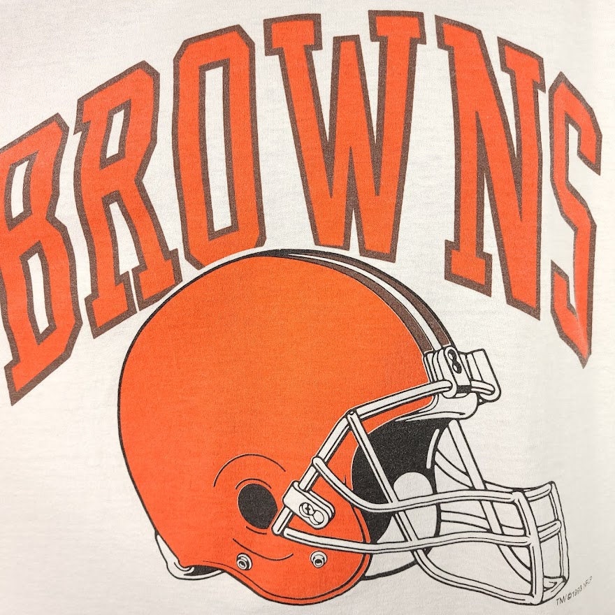 Cleveland Browns Helmet Retro T-Shirt from Homage. | Officially Licensed Vintage NFL Apparel from Homage Pro Shop.