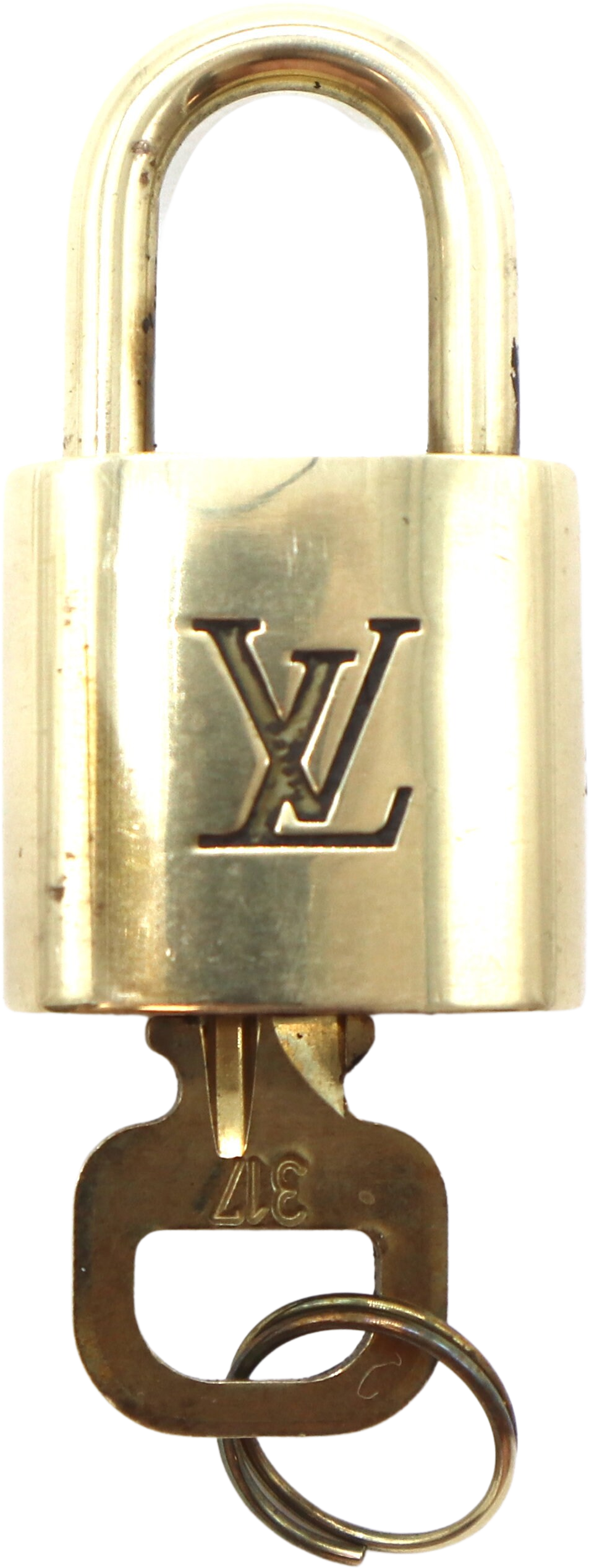 Louis Vuitton Gold Padlock #337 +Key: LV Bags-Lock w/ Alma, Speedy,  Keepall+