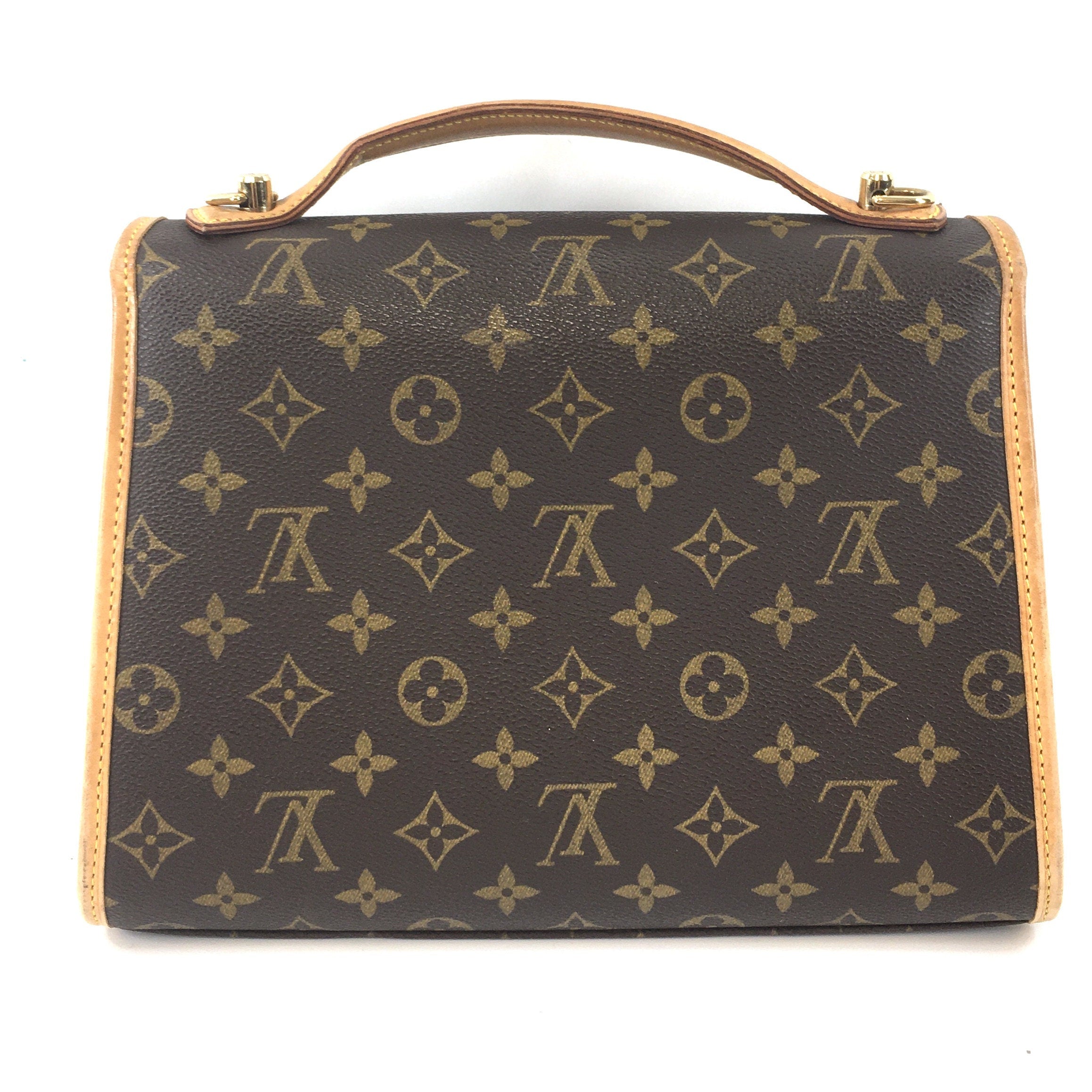 Louis Vuitton Brown Monogram Canvas And Leather Bel Air Top Handle Bag  Louis Vuitton