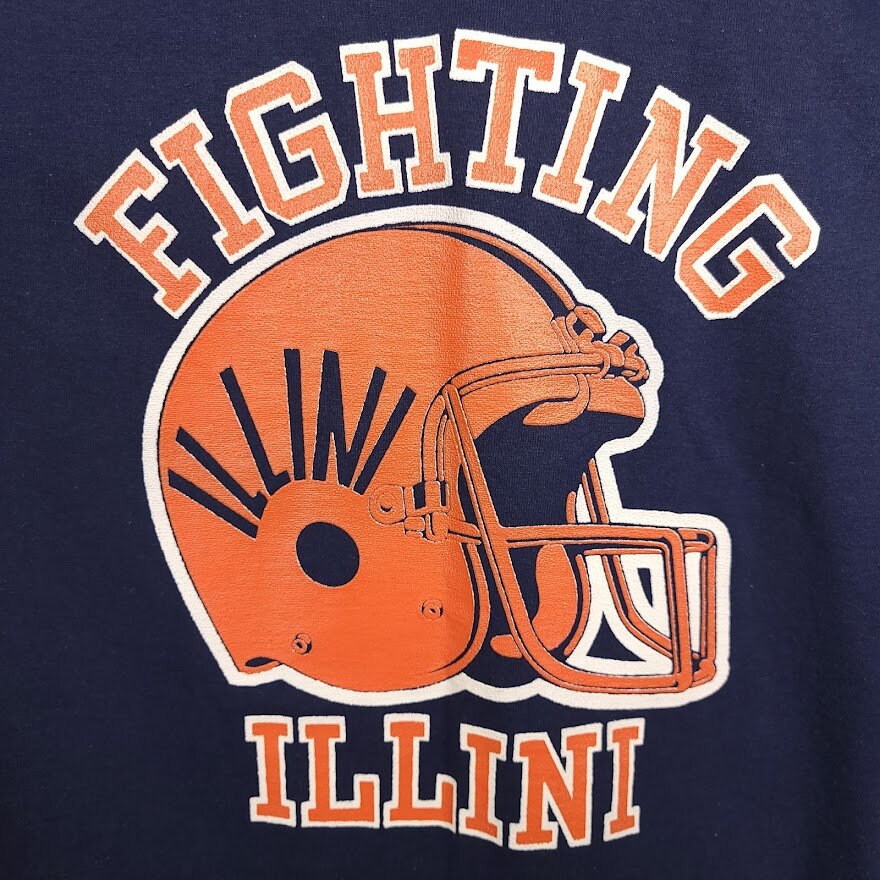 Illinois Fighting on sale Illini Football T Shirt Jersey Vintage 80s NCAA Made In USA