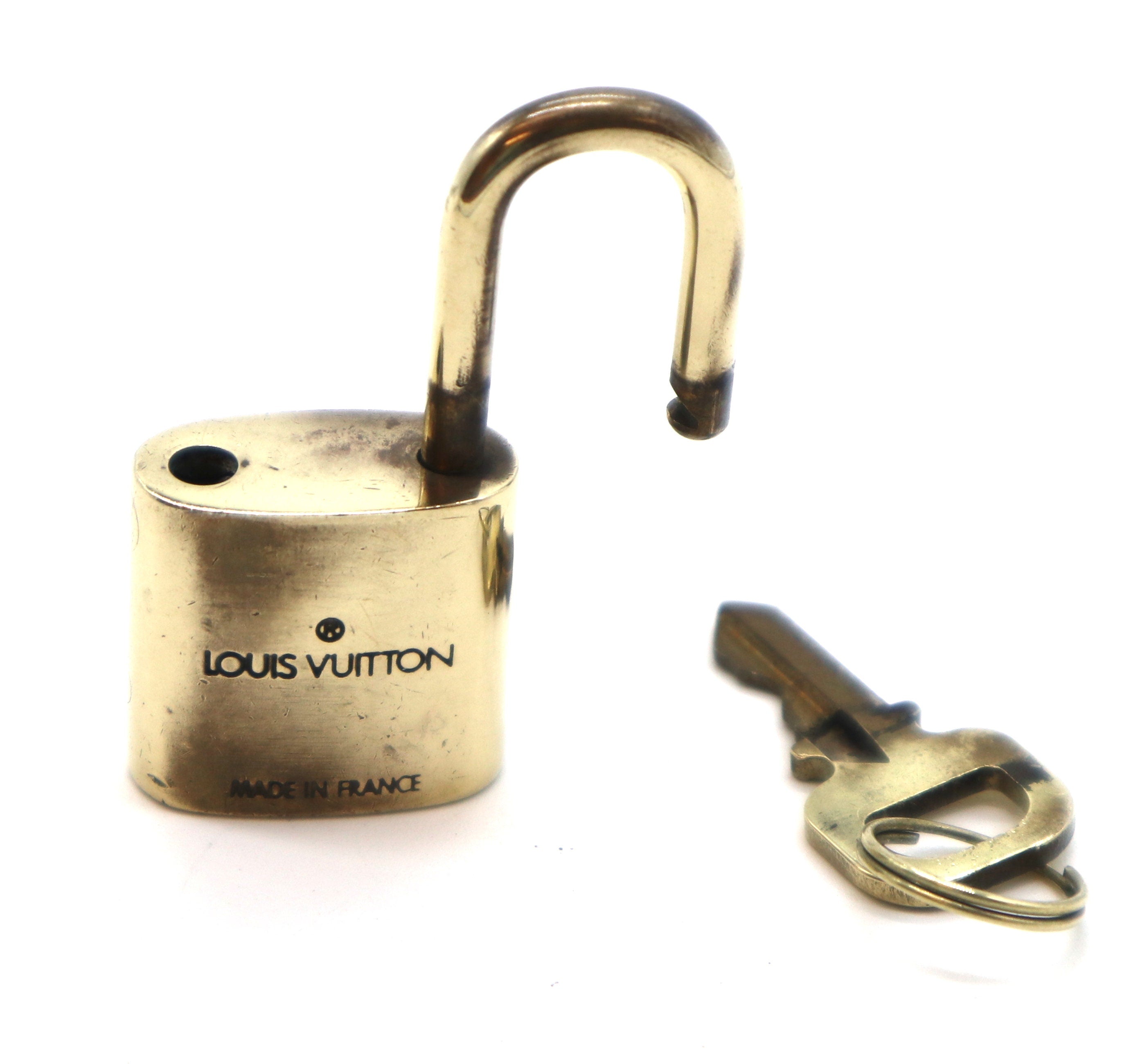 Vintage Louis Vuitton Gold Lock Keepall Speedy Alma Brass and Key