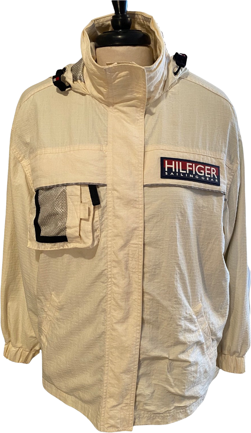 Vintage 90s Tommy Hilfiger Sailing Gear White hotsell Hooded Full Zip Jacket Men’s Sz M