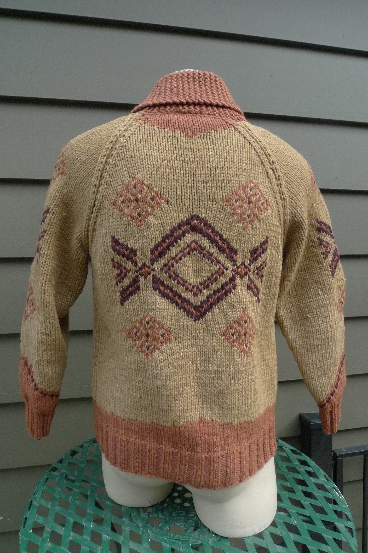 Vintage 50s Heavy Weight Cowichan Sweater with Liner Old Talon