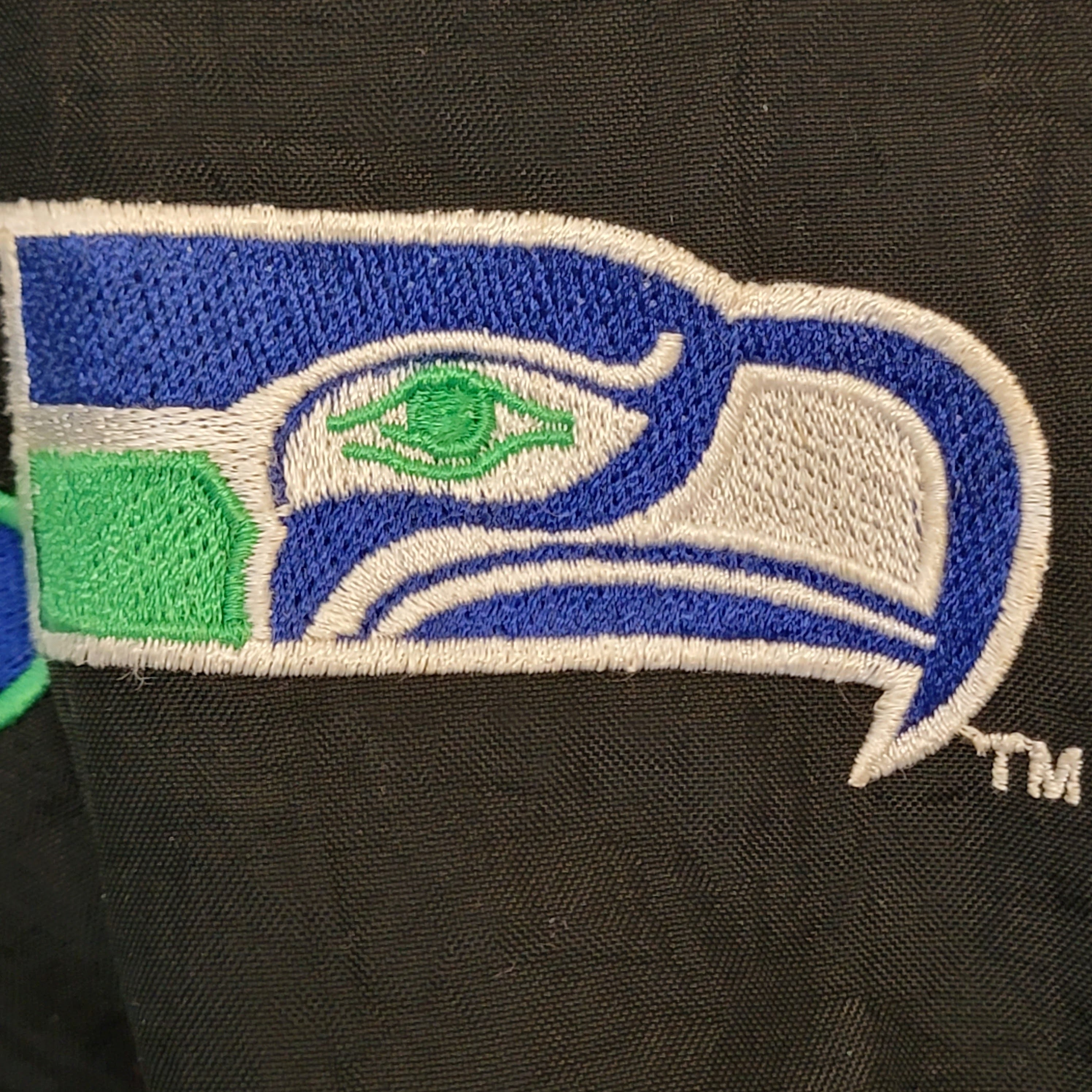 Vintage 80s Starter Seattle Seahawks Jacket Mens L NFL Football Satin Patch