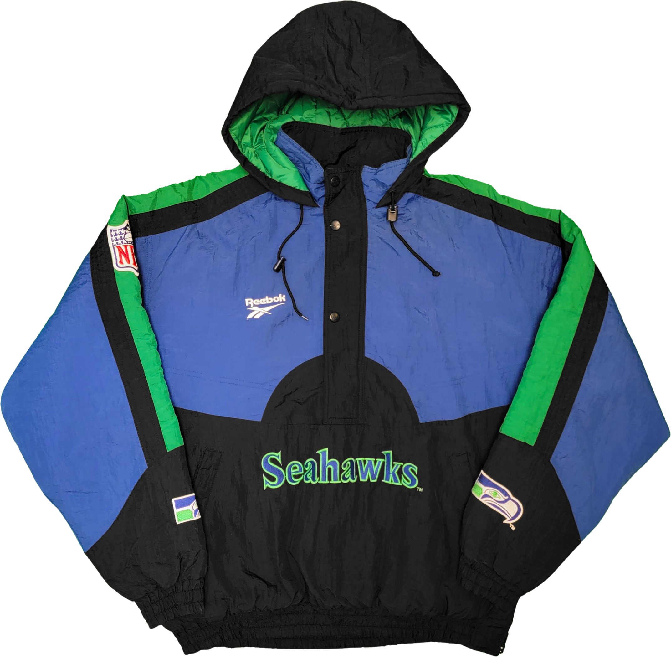 Vintage 80s Starter Seattle Seahawks Jacket Mens L NFL Football Satin Patch