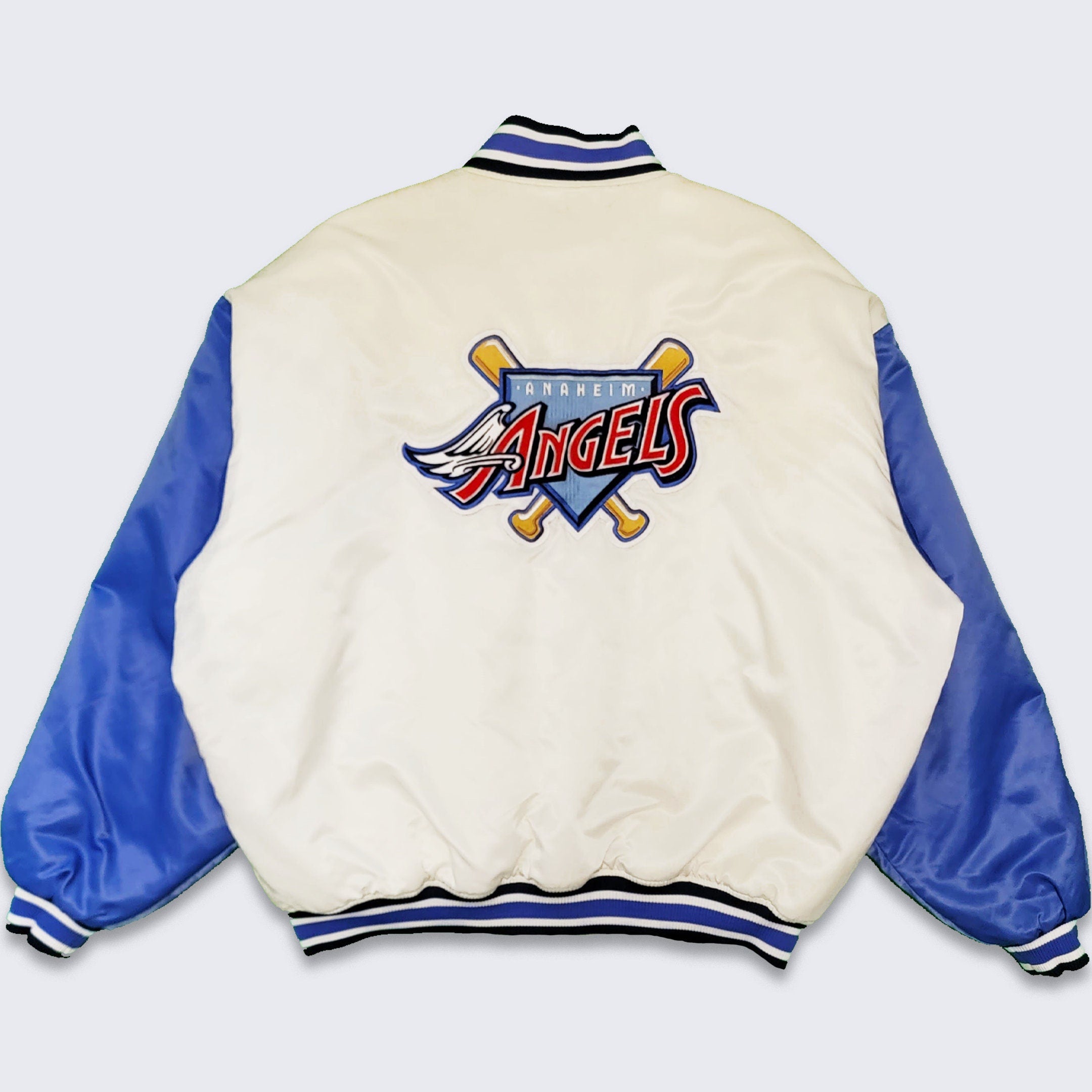 Vintage 80s California Anaheim Angels Starter Jacket Mens L Satin MLB  Baseball