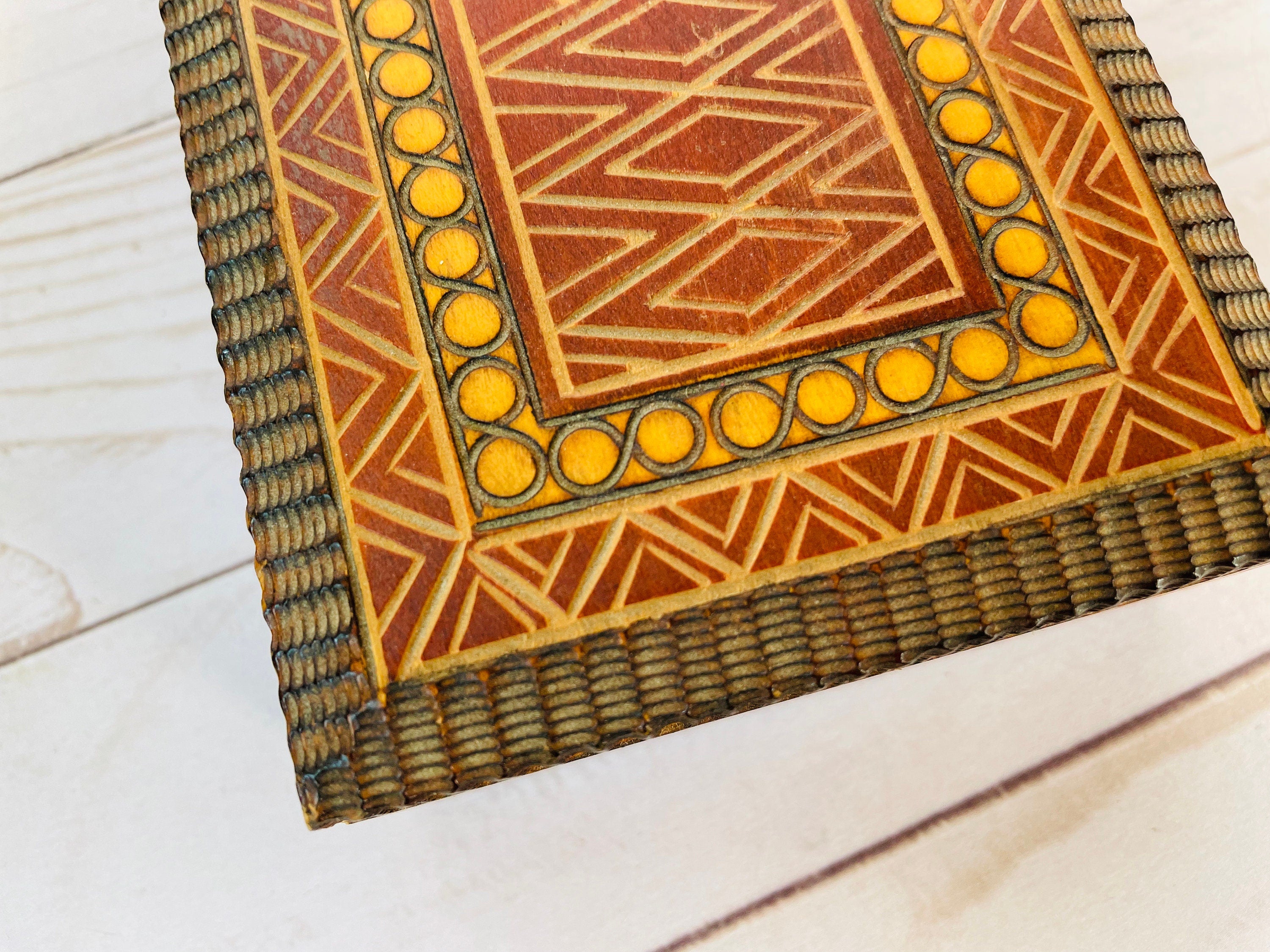 Vintage Wooden BoxDeck of Cards Box Shop THRILLING