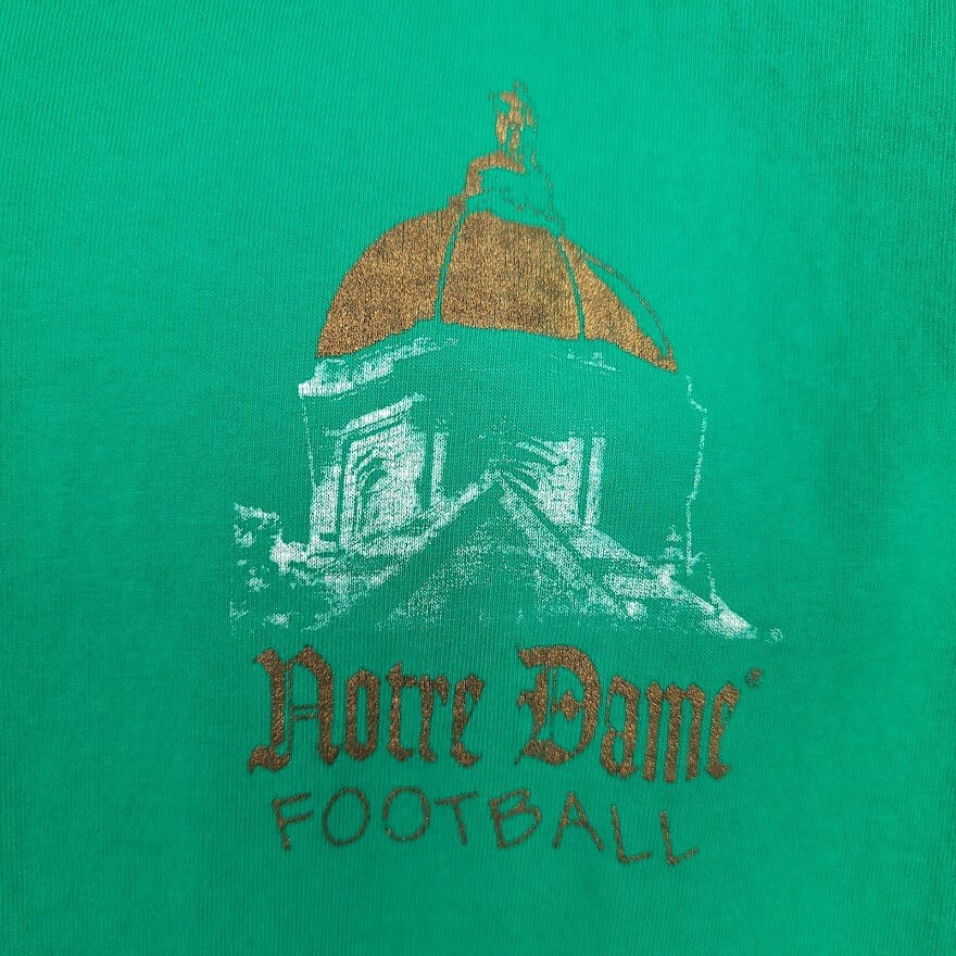 Notre Dame Fighting Irish T Shirt Vintage 90s Football Wake Up The Echoes The orders Four Horsemen Alumni Mens Size XL