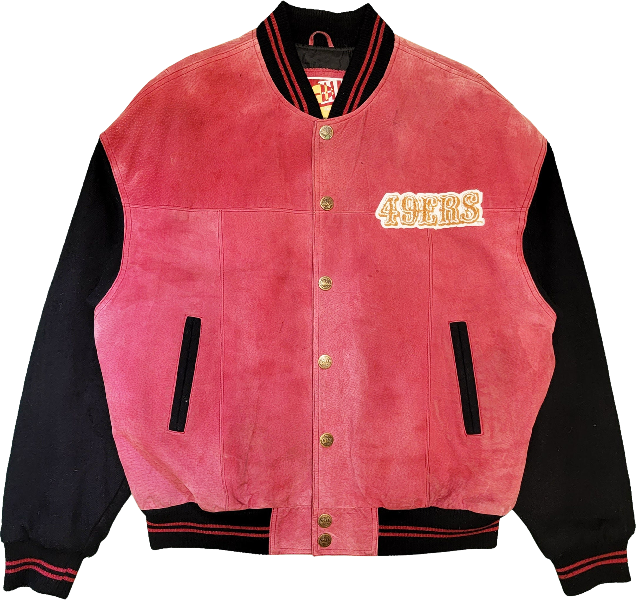 San Francisco 49ers Vintage 90s Carl Banks Varsity Jacket Suede