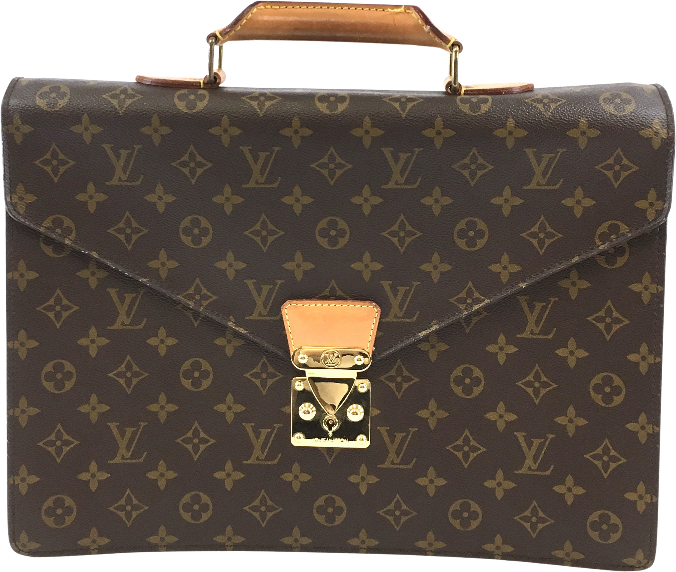 Vintage Louis Vuitton Top Handle Rare Serviette Conseiller Briefcase Brown  Mon