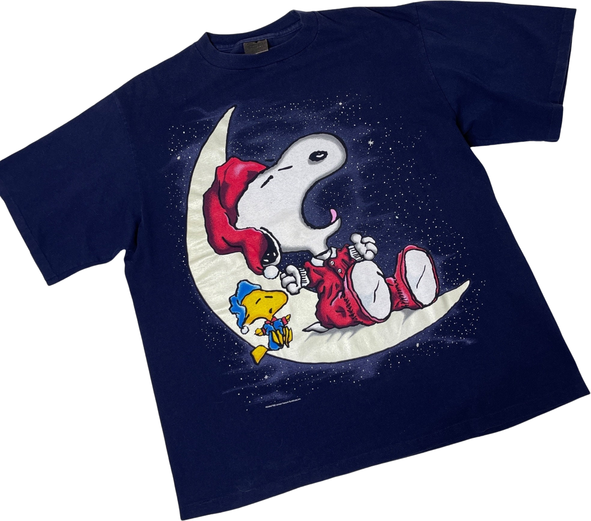 Snoopy Woodstock T-Shirt Single Stitch Glow In The Dark Sleep Moon