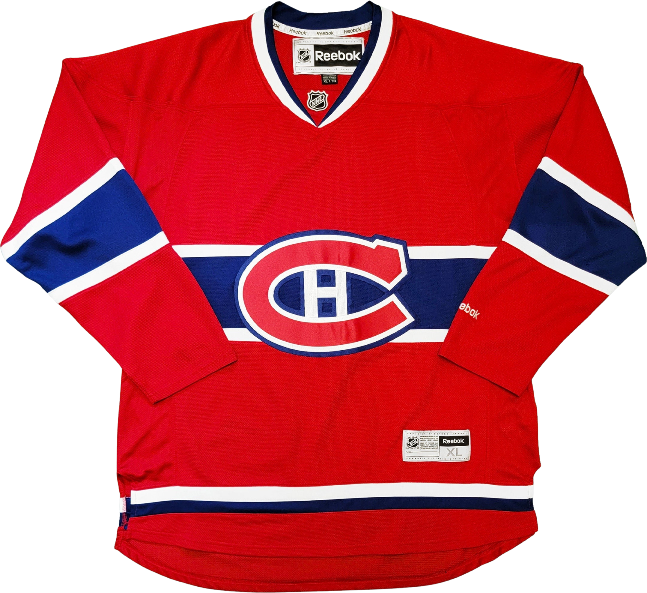 Vintage Montreal Canadiens Reebok Hockey Jersey Red and Blue