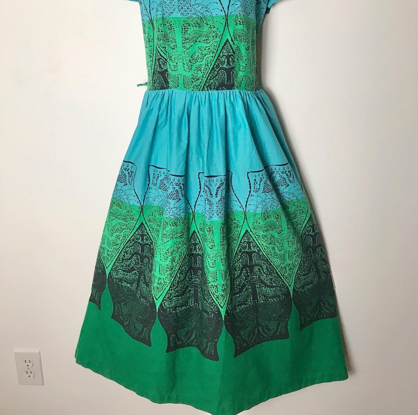 1950s Pacific Batik Dress