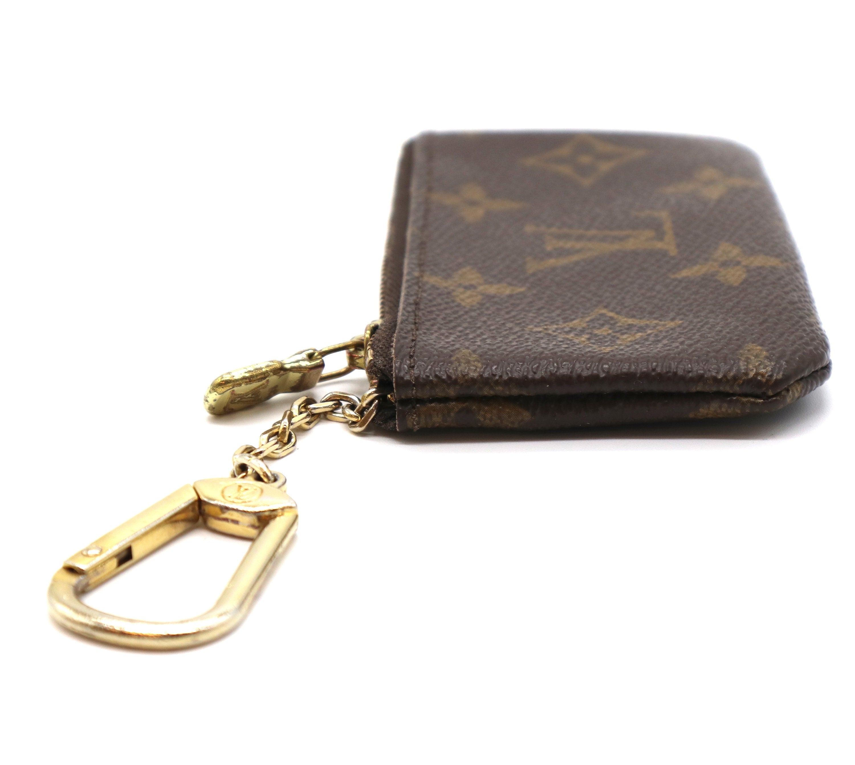 Louis Vuitton Vintage 1970's Small Monogram Key Ring Coin Pouch