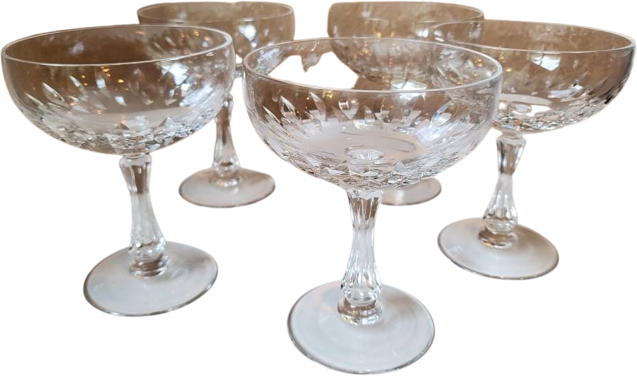 6 Vintage Cocktail Glasses, Cambridge ~ 1930's, Vintage Martini Glass,  Wedding Toasting Champagne Glasses, Craft Cocktail Glasses