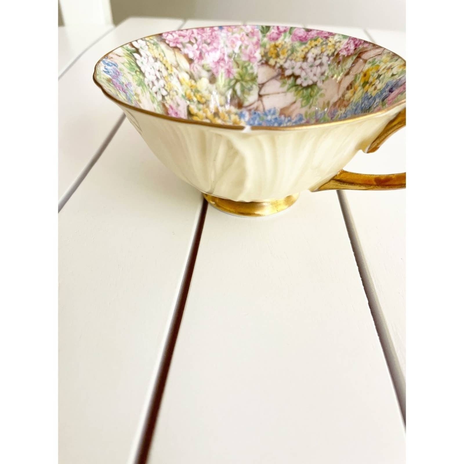 Vintage Shelley Oleander Rock Garden Chintz Teacup and Saucer Shop