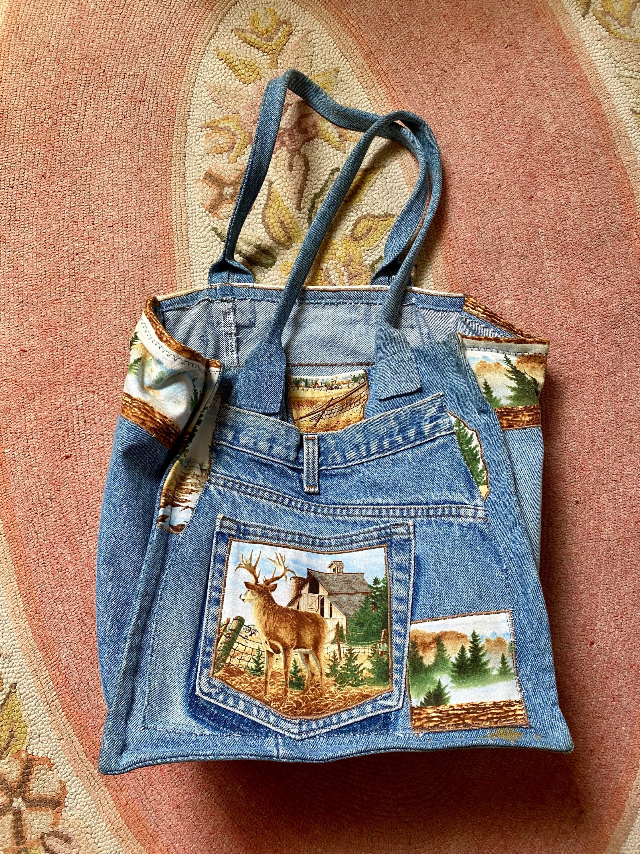 1980s Handmade Vintage Denim Patchwork Shoulder Bag Selected By Ritual  Vintage