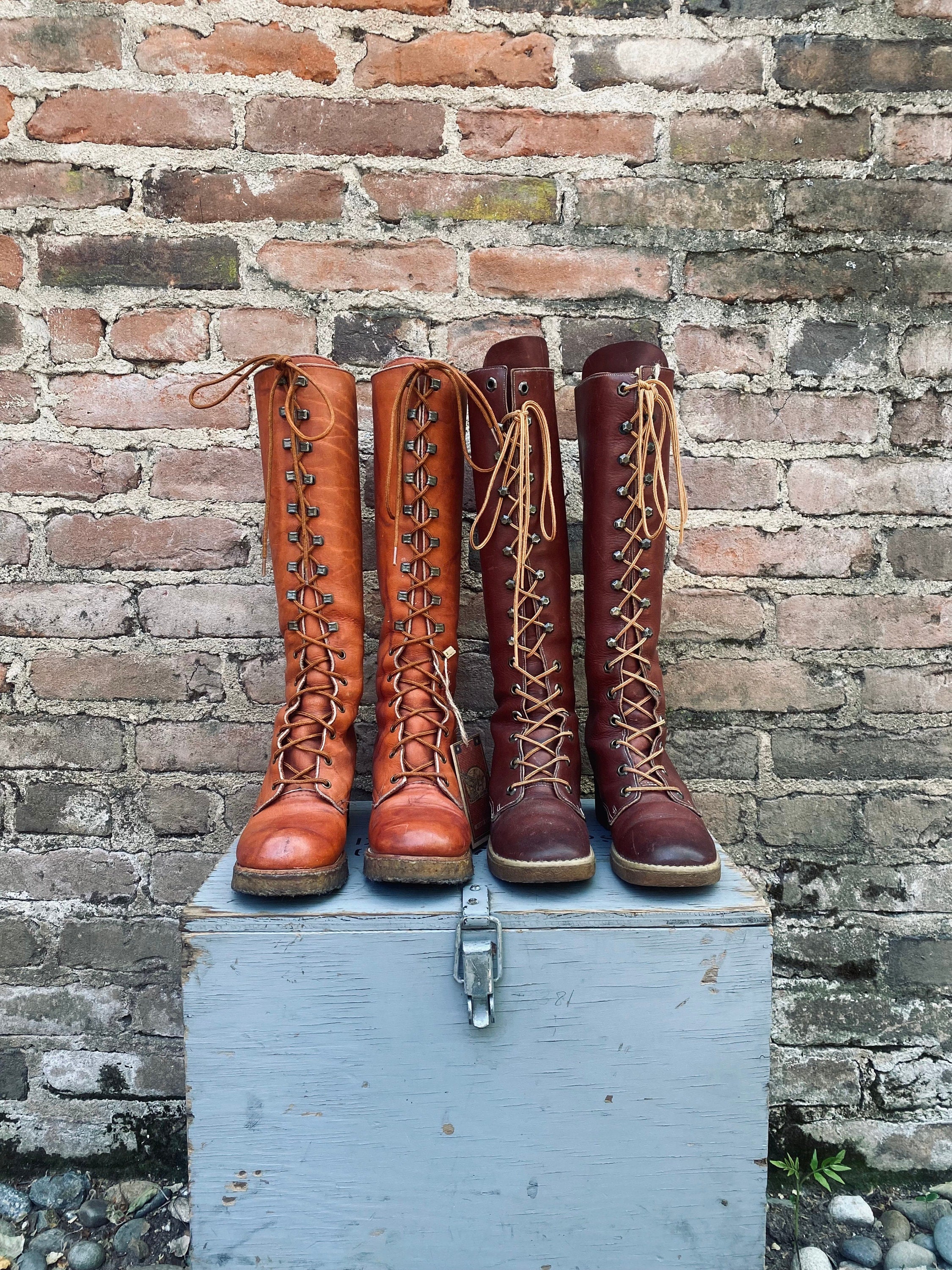 Vintage Victorian Antique Brown Leather Women's Lace Up Boots | Shop  THRILLING