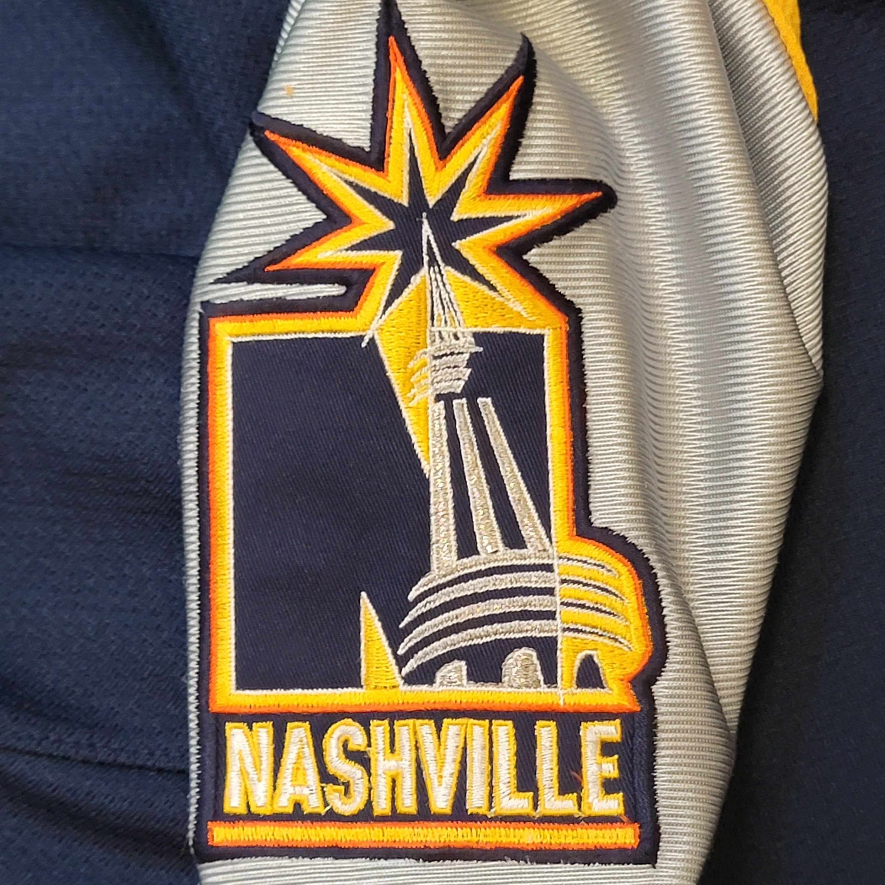 NHL Nashville Predators Blank Navy Blue 1998-99 Throwback Stitched