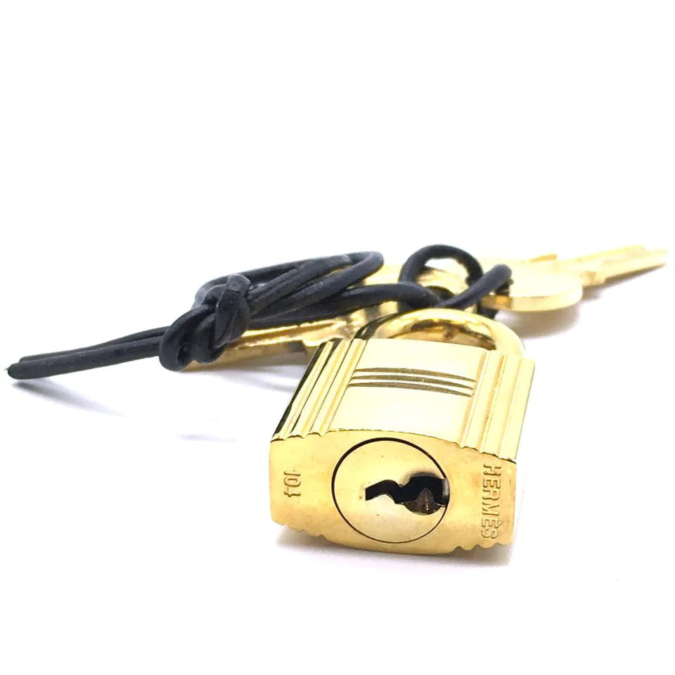 Hermes, Accessories, Rare Hermes White Gold Plated Lock Key Cadena 0  Authentic