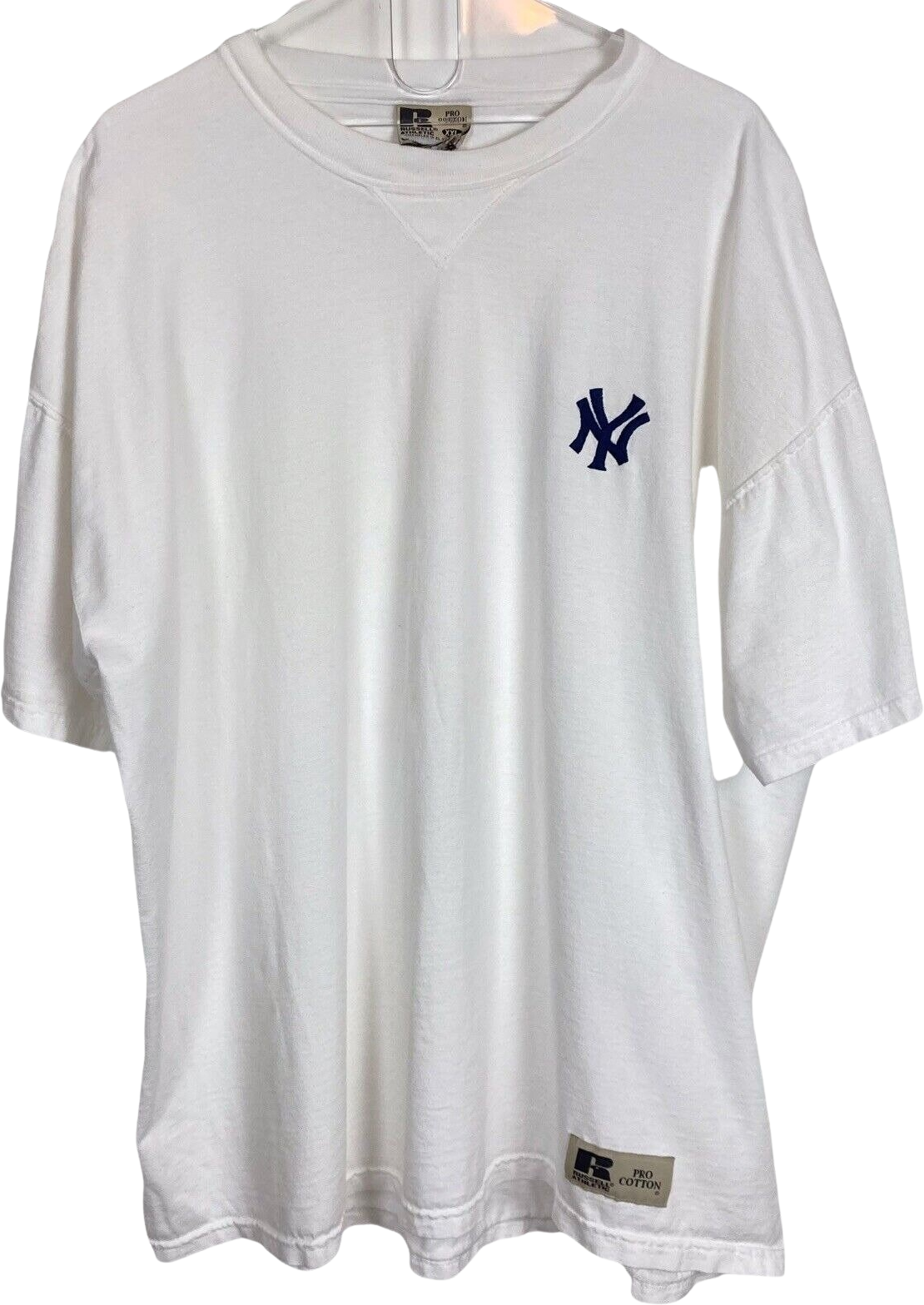 VTG 80s Russell Athletic New York Yankees Jersey T Shirt Pinstripe Stripe  Medium