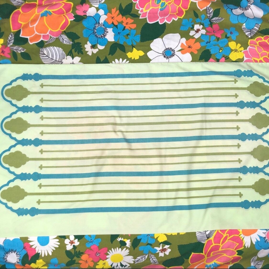 Pair Vintage Pillowcases Mismatched Moroccan Style Pillow Cases by Sea