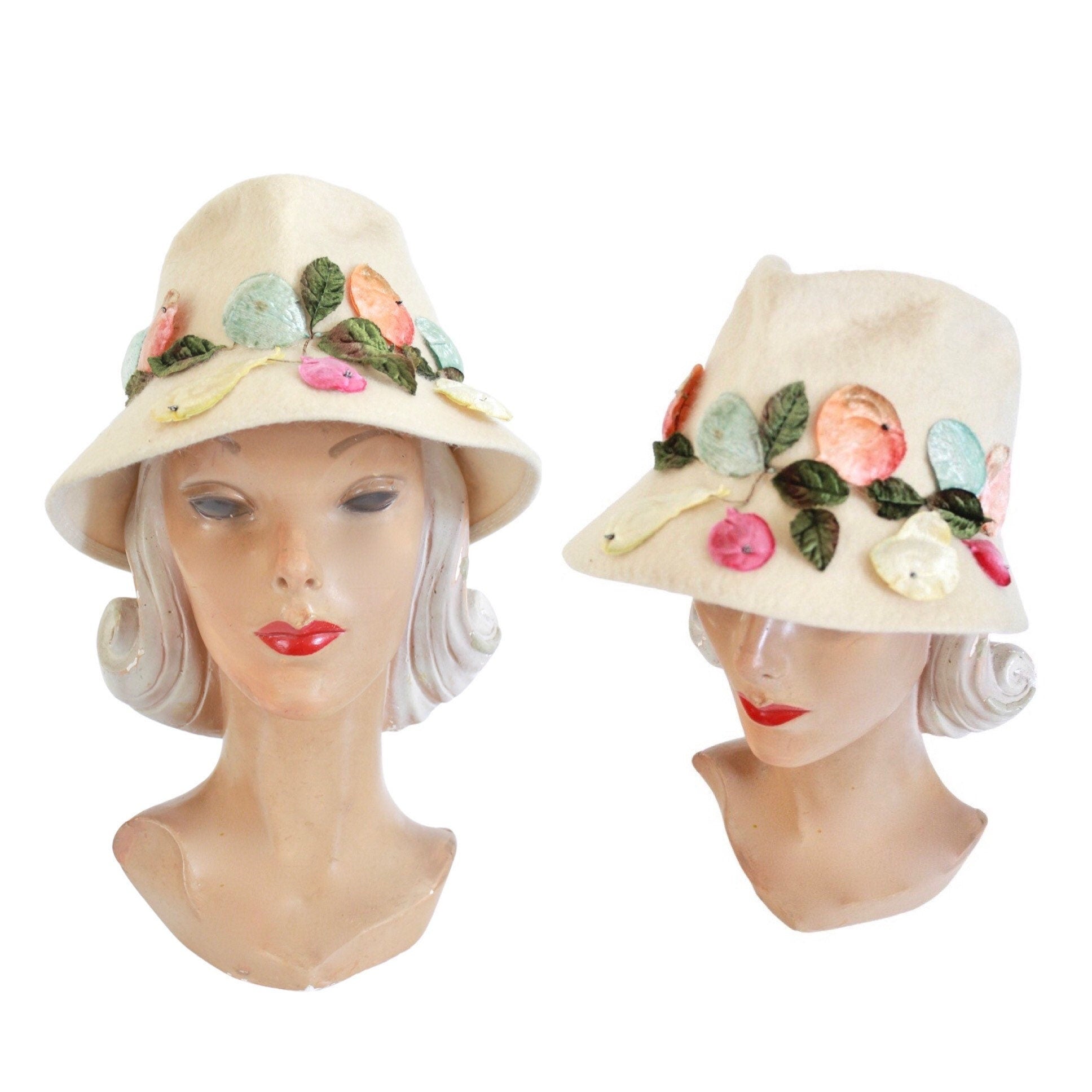 Vintage 60s Fruit Hat by Pasadena Hats Shop THRILLING