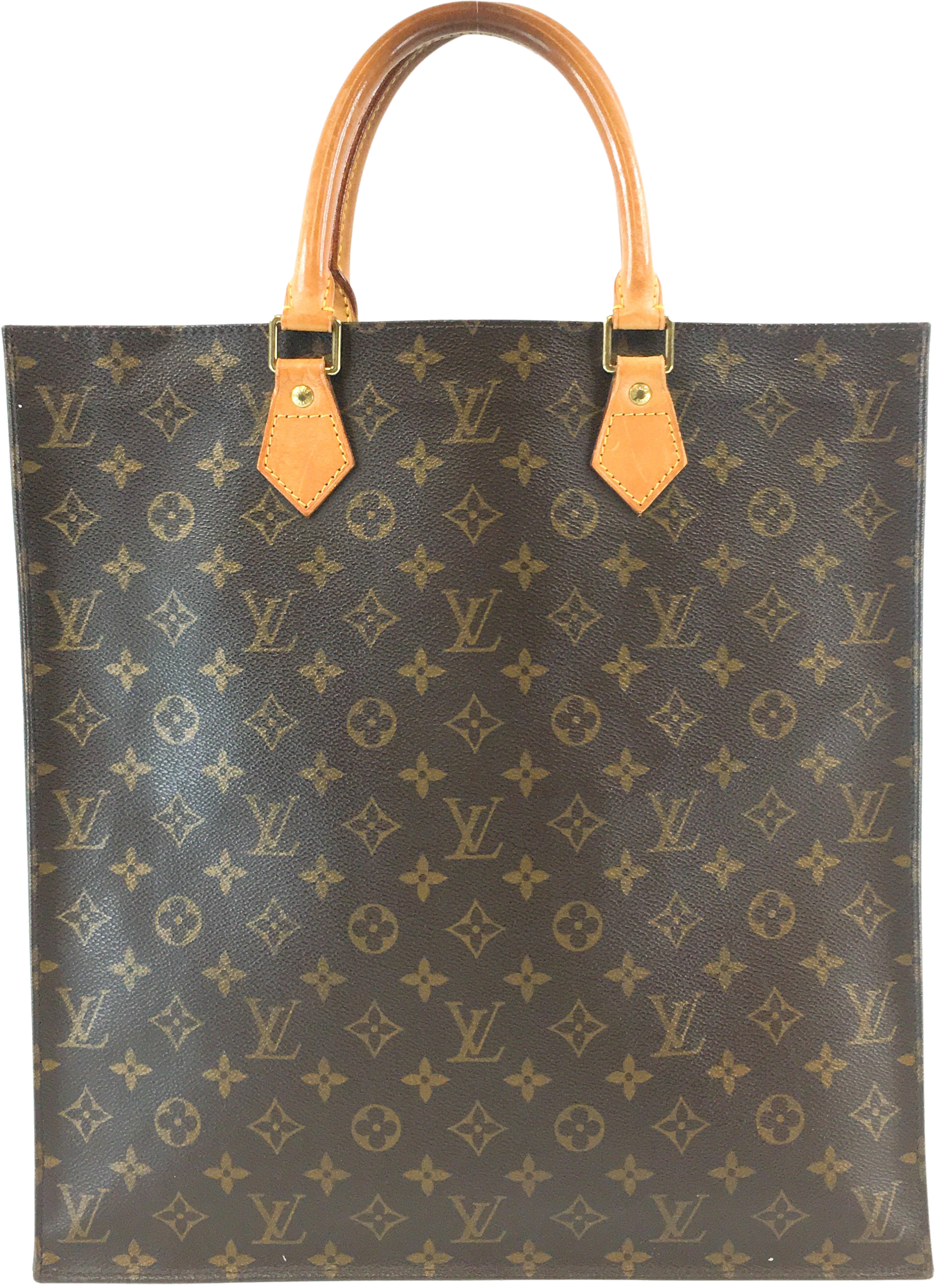 Vintage Louis Vuitton Sac Plat Hand Large Tall Laptop Briefcase Brown  Monogram