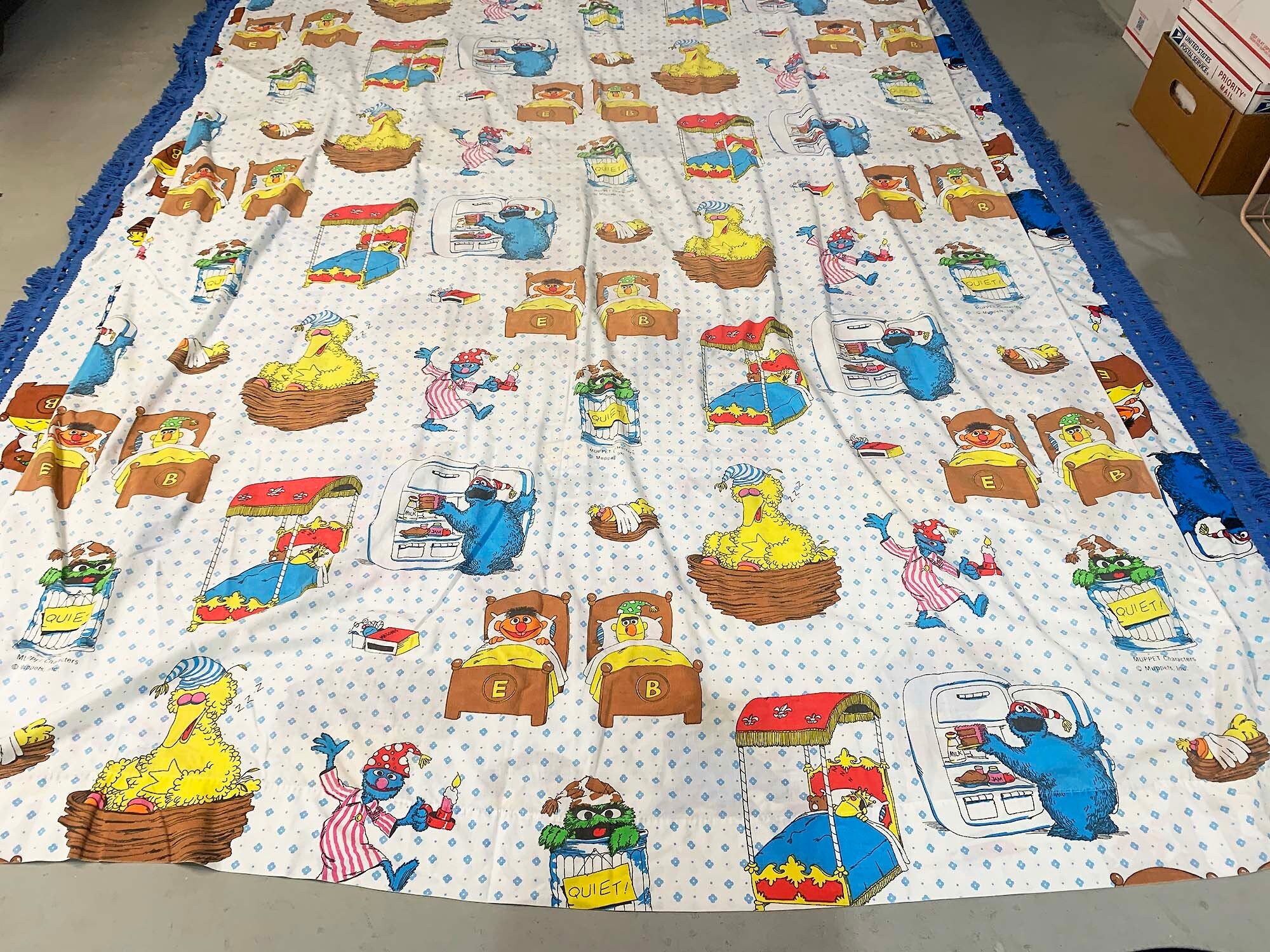 Vintage JC Penny Sesame Street Twin hot Bedding