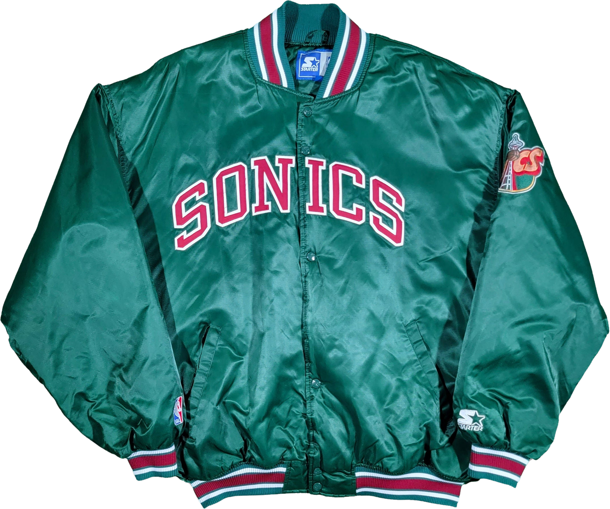 Vintage Seattle Super Sonics NBA Starter Jacket Rare Bomber Size XL
