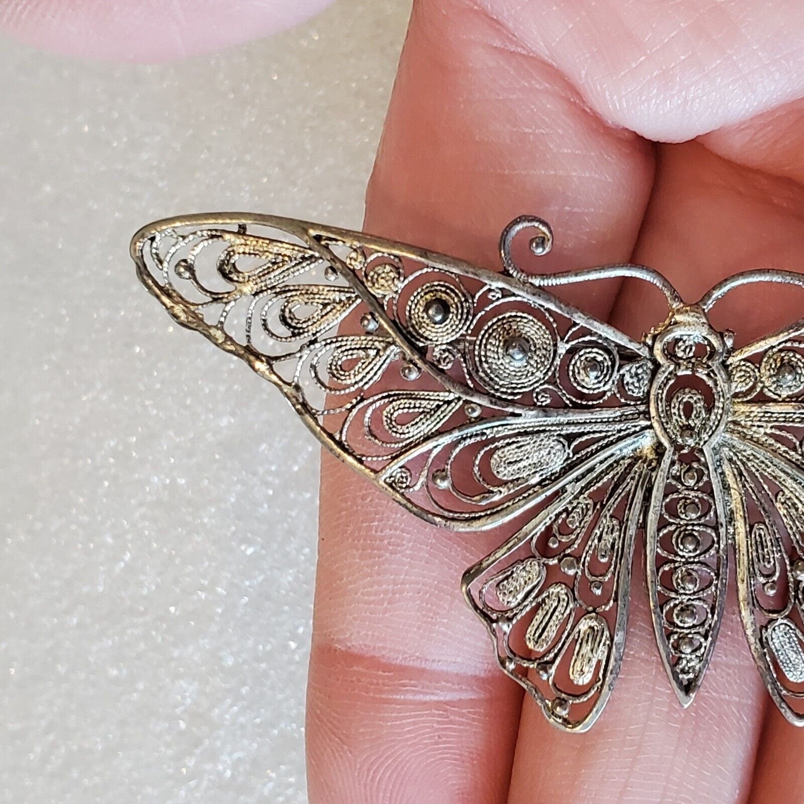 Vintage Sterling Silver Filigree Alice Caviness Butterfly Pin/brooch 3 ...