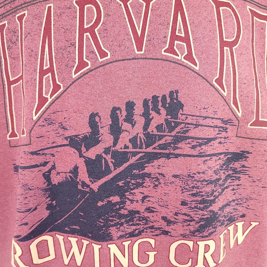 Harvard University Crimson Sweatshirt Vintage 80s Rowing Crew Made store In USA Small