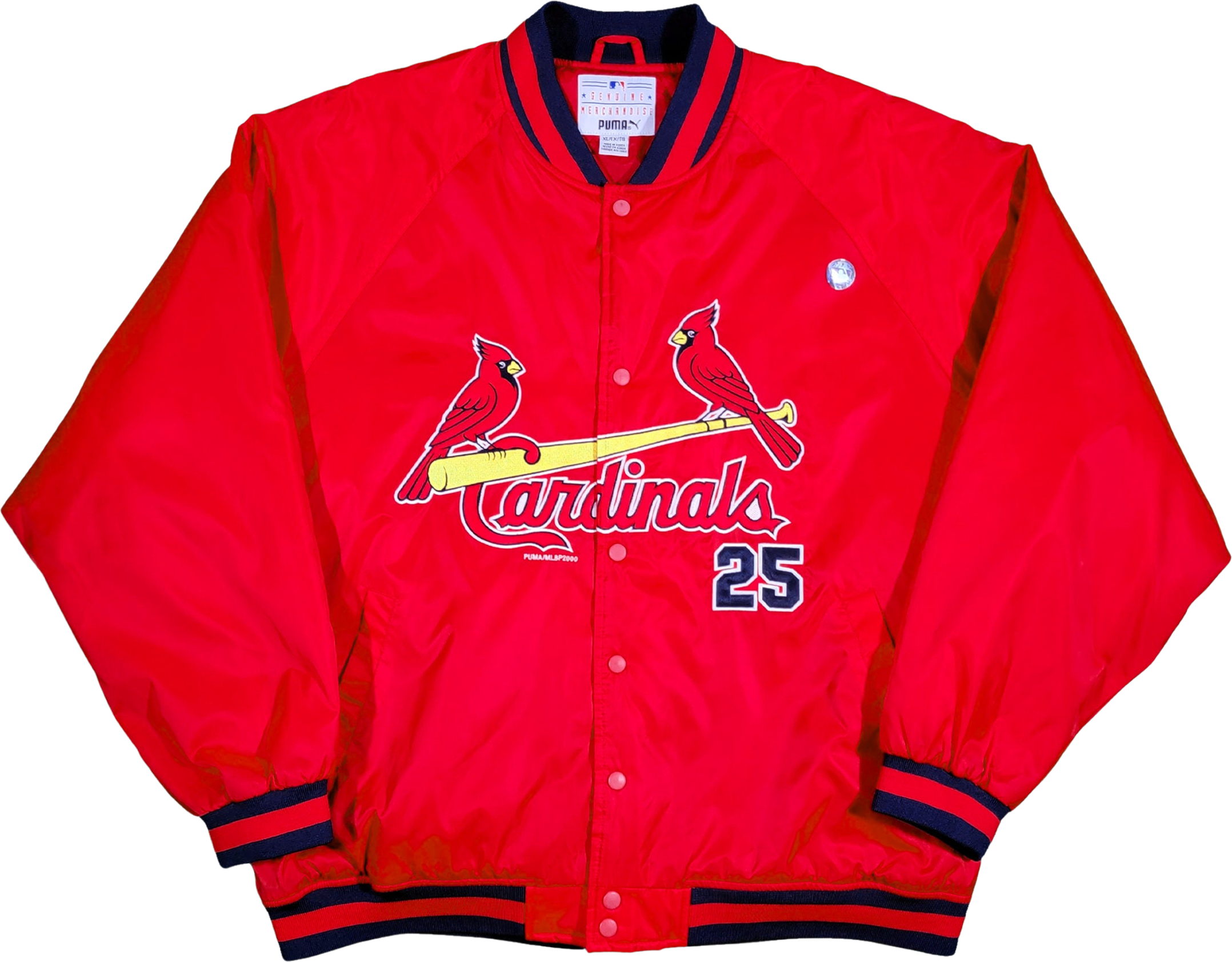 St. Louis Cardinals Vintage Mark Mcgwire Puma Bomber Jacket Mlb Baseba