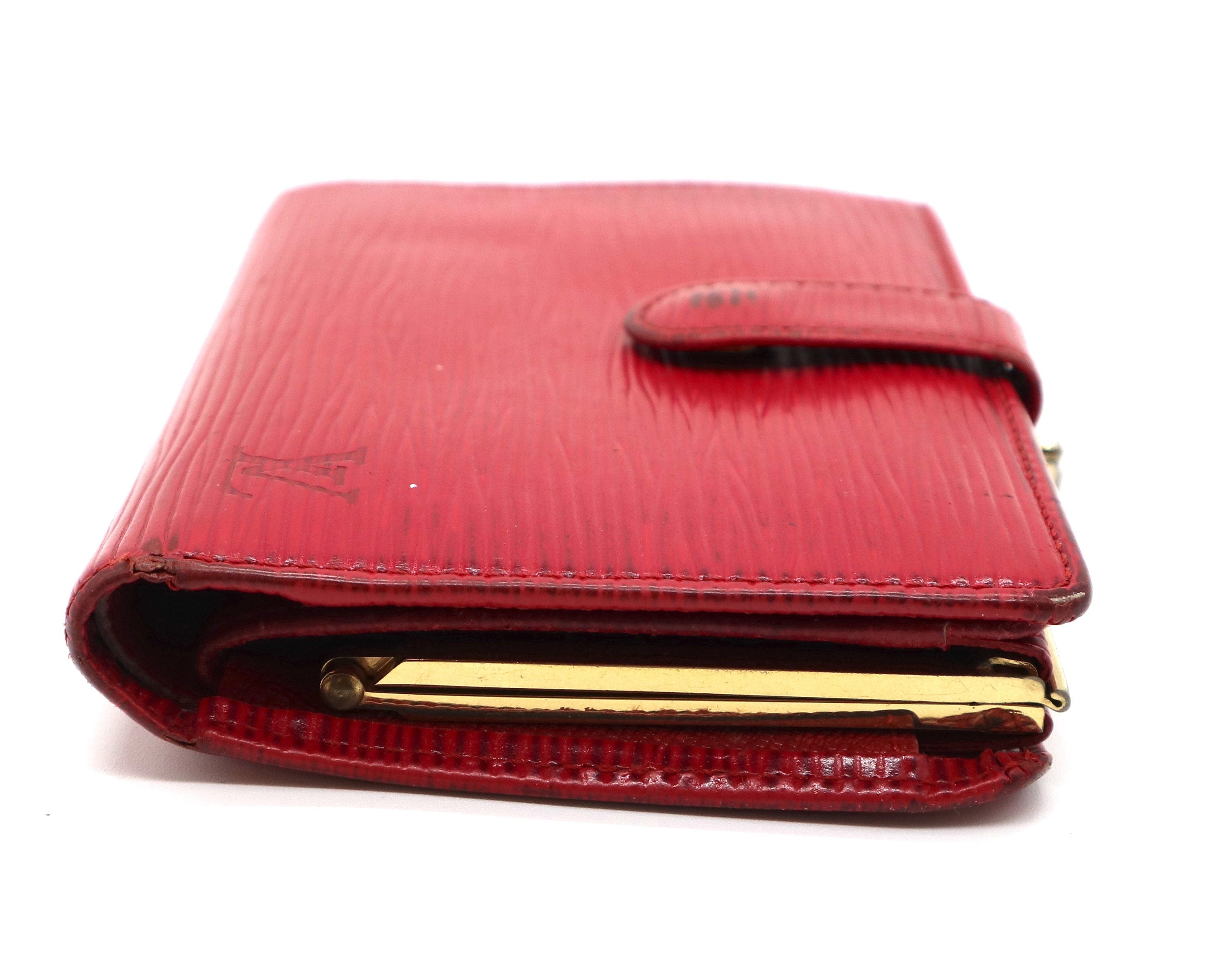 Louis Vuitton Red Epi French Kiss lock wallet – TheLuxeLouis