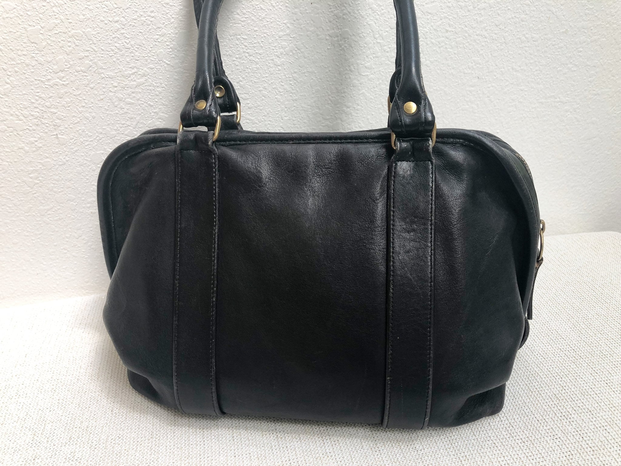 VTG Coach Soft Satchel Black Leather Doctor Bag Speedy (Style No. 4055) Tote  USA