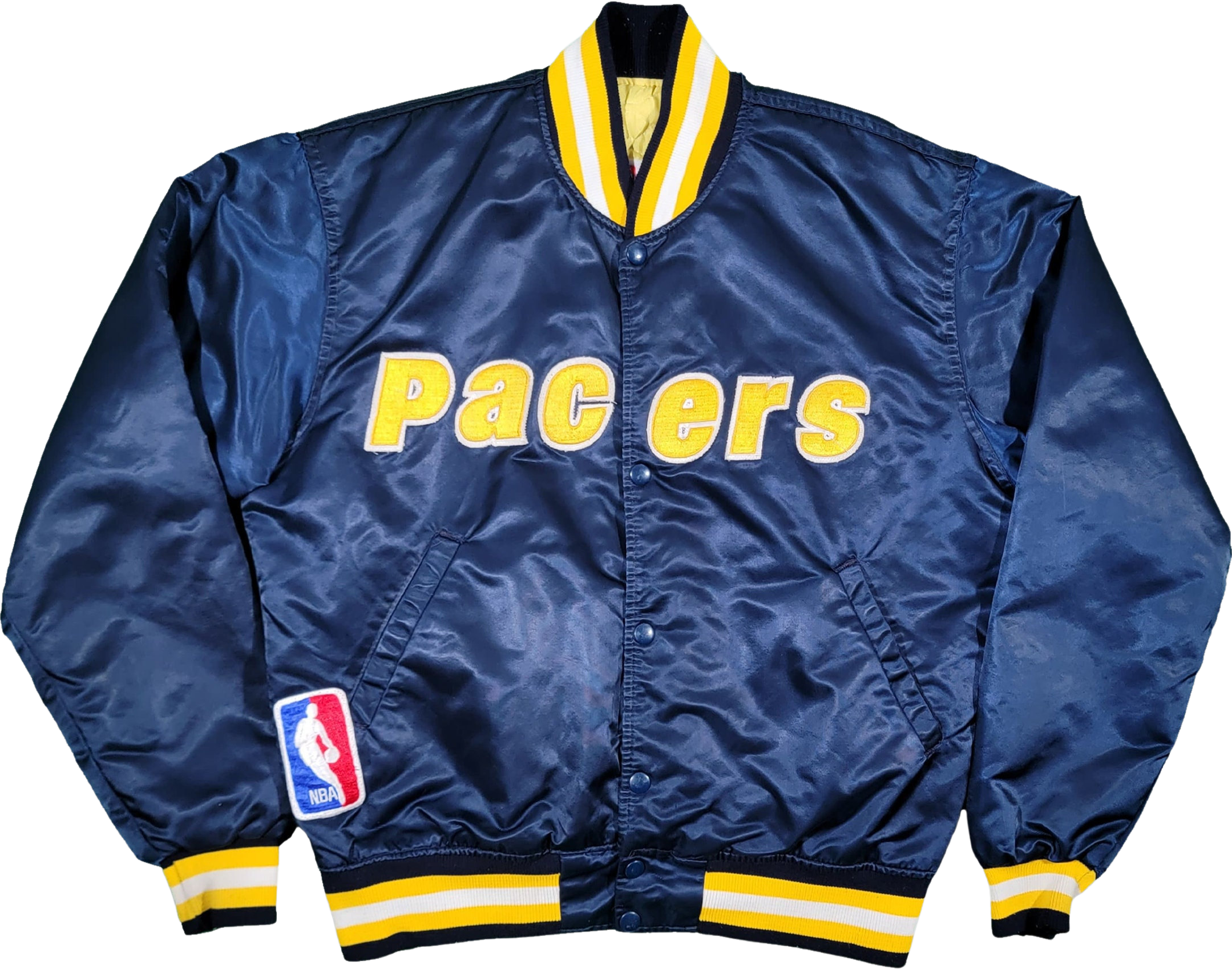 Vintage Logo7 Indiana Pacers Market Square Arena Jacket Coat Size XL Crazy Design - See All Pics