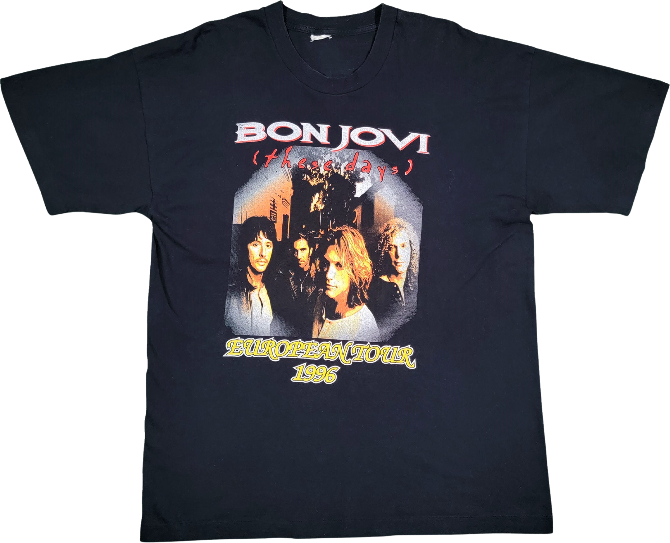 Bon Jovi Vintage 90s These Days European Tour T-Shirt - Fits Large Or Medium