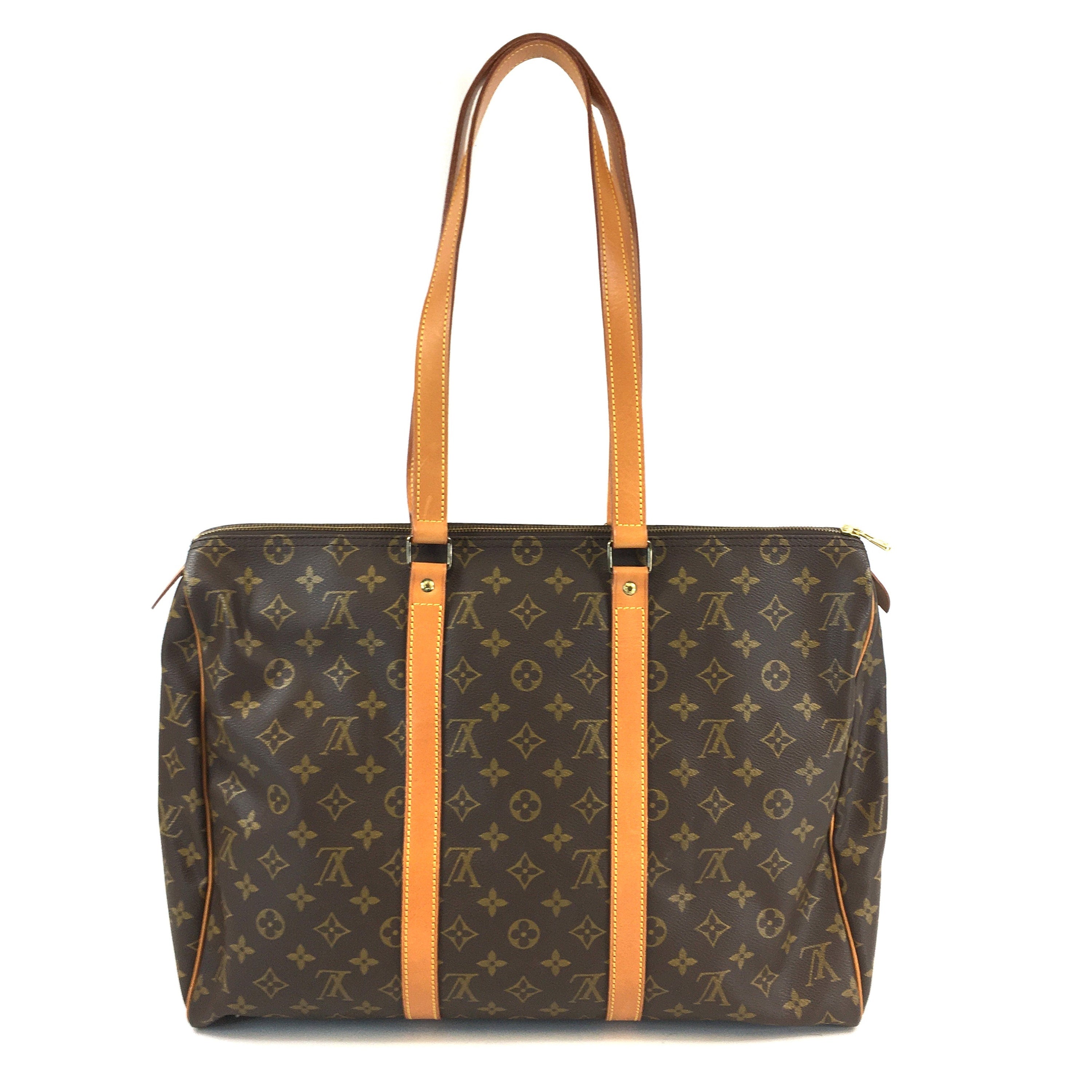 Louis Vuitton Sac Flanerie Sac Large Long Strap Tote Zip Zipper Top Brown  Monogram Canvas Shoulder Bag by Louis Vuitton